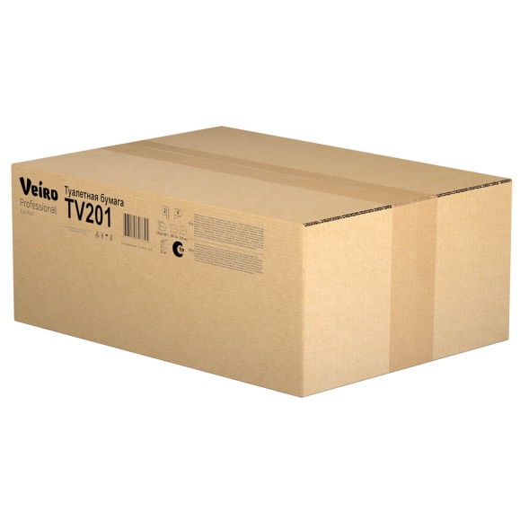Туалетная бумага в пачках TV201 Veiro Comfort двухслойная линейки Professional (30 пач х 250 л)