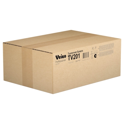 Туалетная бумага в пачках TV201 Veiro Comfort двухслойная линейки Professional (30 пач х 250 л)