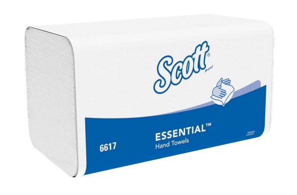 6617 Бумажные полотенца в пачках Scott® Essential белые 1 слой (15 пач х 340 л)