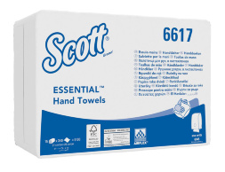 6617 Бумажные полотенца в пачках Scott® Essential белые 1 слой (15 пач х 340 л)