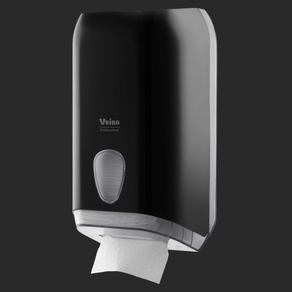 Диспенсер L-One Black для туалетной бумаги в пачках Veiro Professional, чёрный