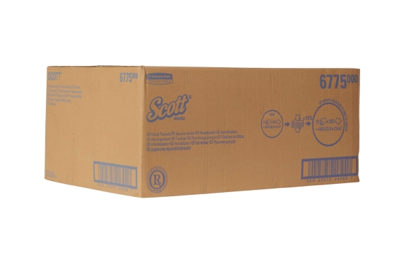 6775 Бумажные полотенца в пачках Scott белые однослойные (15 пач х 320 л)