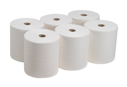 6238 Бумажные полотенца в рулонах Kleenex Ultra белые двухслойные (6 рул х 180 м)