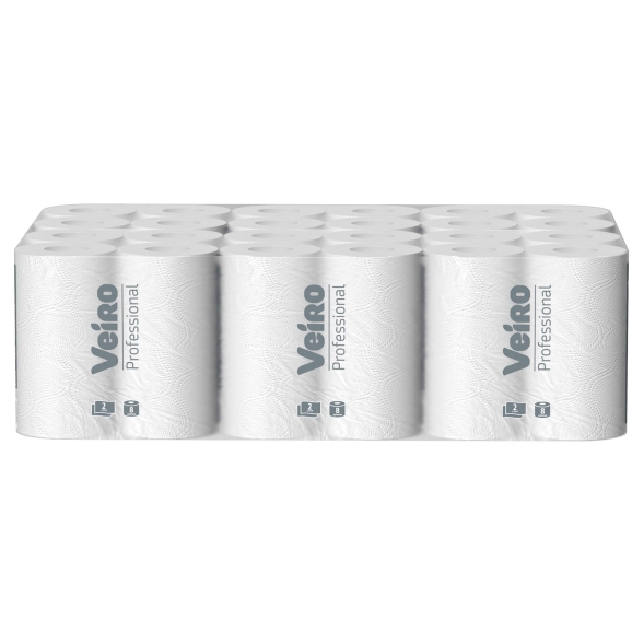 Туалетная бумага в стандартных рулонах T207 Veiro Comfort двухслойная линейки Professional (48 рул х 25 м)