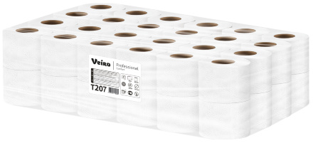 T207 Туалетная бумага в стандартных рулонах Veiro Professional Comfort двухслойная (48 рул х 25 м)