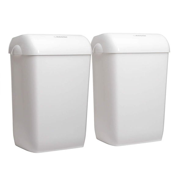 Мусорные ведра пластиковые 6993 Aquarius белые от Kimberly-Clark Professional (2 ведра х 43 л)