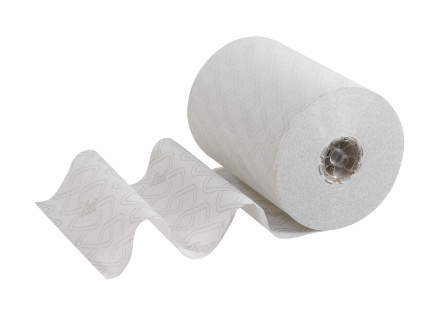 6695 Бумажные полотенца в рулонах Scott Essential Slimroll белые однослойные (6 рул х 190 м)