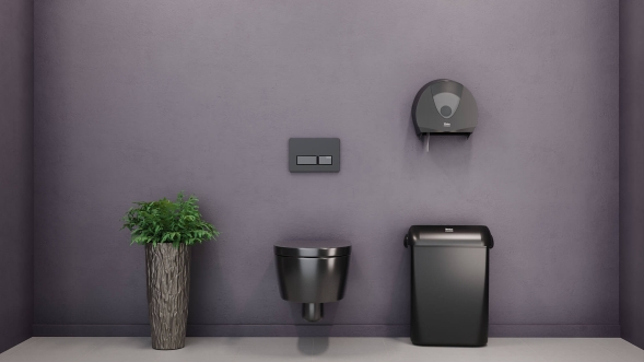 Диспенсер для туалетной бумаги в больших рулонах Veiro Professional Jumbo, чёрный