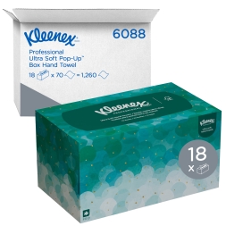 6088 Бумажные полотенца в пачках Kleenex® Ultra белые объёмные (18 пач х 70 л)