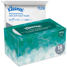 1126 Бумажные полотенца в пачках Kleenex® Ultra белые объёмные (18 пач х 70 л)