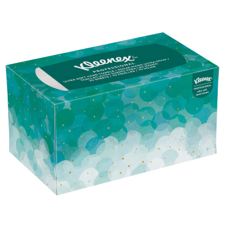 Бумажные полотенца в пачках 1126 Kleenex Ultra Soft Pop-Up белые объёмные от Kimberly-Clark Professional (18 пач х 70 л)