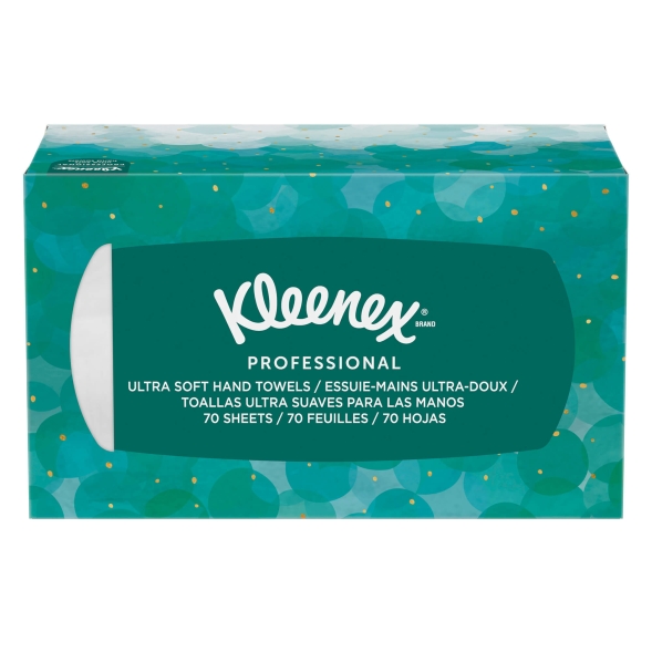 Бумажные полотенца в пачках 6088 Kleenex Ultra Soft Pop-Up белые объёмные от Kimberly-Clark Professional (18 пач х 70 л)