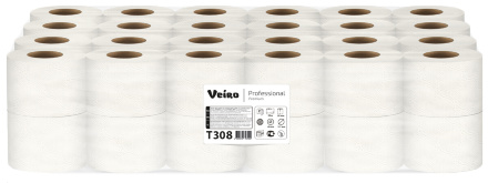 Туалетная бумага в стандартных рулонах T308 Veiro Premium двухслойная линейки Professional (48 рул х 25 м)