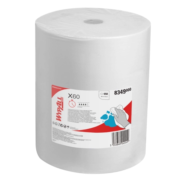 8349 Протирочный материал в рулонах WypAll® X60 белый (1 рул х 650 л)