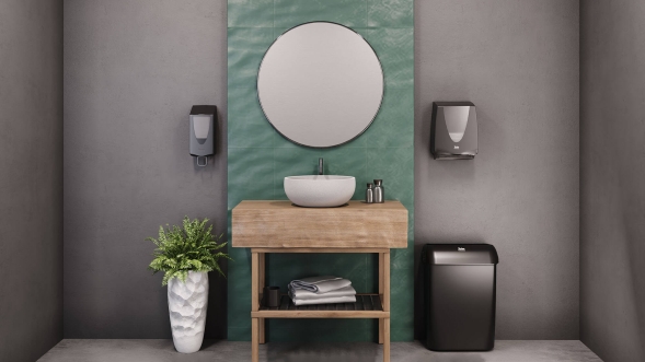 Диспенсер для бумажных полотенец в пачках Veiro Prima Black, чёрный