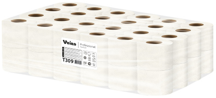 T309 Туалетная бумага в стандартных рулонах Veiro Professional Premium трёхслойная (48 рул х 20 м)