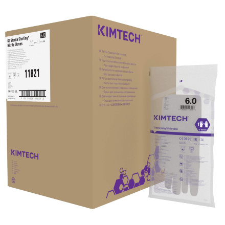 Стерильные нитриловые перчатки Kimtech™ G3 Sterile Sterling 30см серые (300 пар)