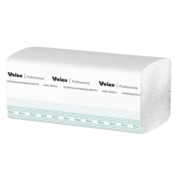 KV104 Бумажные полотенца в пачках Veiro Basic цвет натуральный 1 слой (20 пач х 250 л)