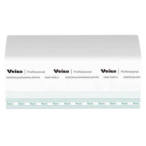 KV104 Бумажные полотенца в пачках Veiro Basic цвет натуральный 1 слой (20 пач х 250 л)