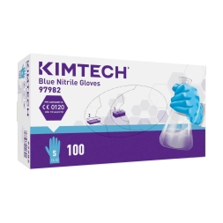 Нитриловые перчатки Kimtech™ Blue Nitrile 24см голубые (900-1000 штук)