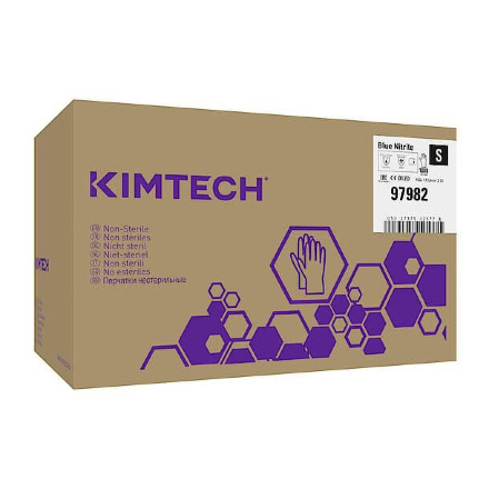 Нитриловые перчатки Kimtech™ Blue Nitrile 24см голубые (900-1000 штук)