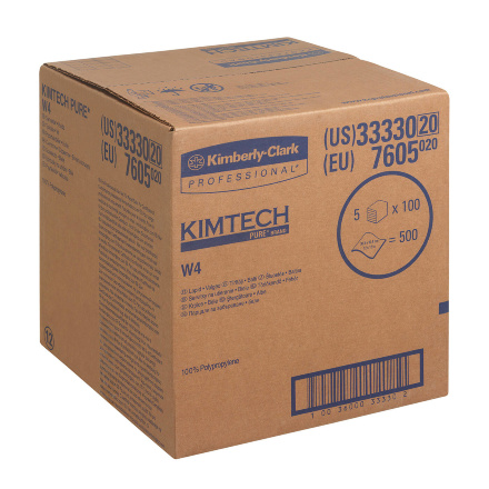 7605 Протирочный материал в пачках Kimtech Pure W4 30,4 х 30,4 см (5 пач х 100 л)