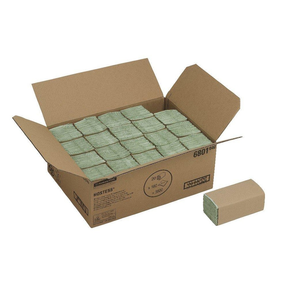 Купить бумажные полотенца в пачках 6108 Hostess* зелёные Kimberly-Clark ...