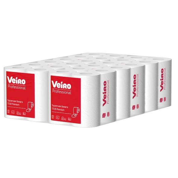T318 Туалетная бумага в стандартных рулонах Veiro Premium 2 слоя (48 рул х 15 м)