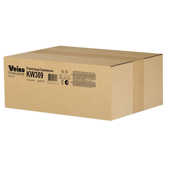 KW309 Бумажные полотенца в пачках Veiro Premium 2 слоя (21 пач х 150 л)