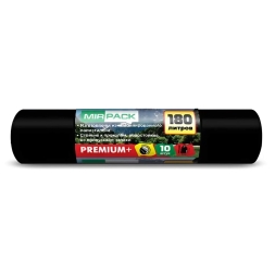 Мешки для мусора MIRPACK Premium+, 180 литров, 10 шт./рул.