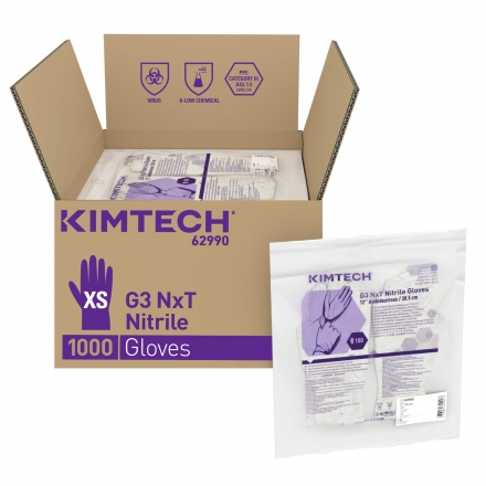 Нитриловые перчатки Kimtech™ Pure G3 NxT 30см белые (1000 штук)