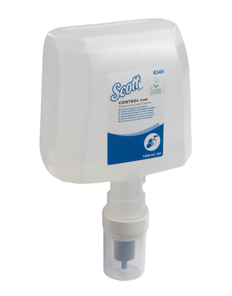 Пенное мыло в кассетах 6345 Scott Control для частого использования от Kimberly-Clark Professional (4 кассеты по 1.2 л)