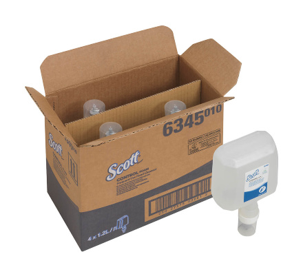 Пенное мыло в кассетах 6345 Scott Control для частого использования от Kimberly-Clark Professional (4 кассеты по 1.2 л)
