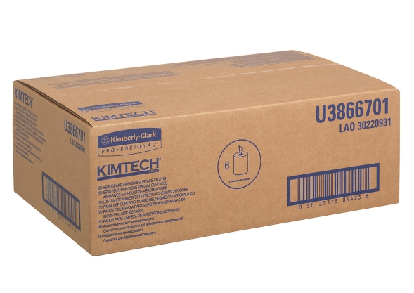 38667 Синтетические салфетки для абразивных поверхностей в рулонах для авиакосмической промышленности Kimtech™ Aviation (6 рул х 60 л)