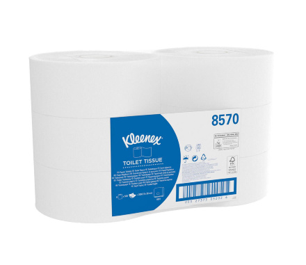 Туалетная бумага в больших рулонах 8570 Kleenex Jumbo Roll двухслойная от Kimberly-Clark Professional (6 рул х 190 м)
