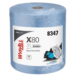 8347 Протирочный материал в рулонах WypAll® X80 голубой (1 рул х 455 л)