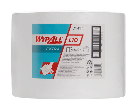 7141 Протирочный материал в рулонах WypAll® L10 Extra однослойный белый (1 рул х 570 м)
