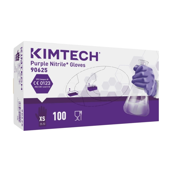 Нитриловые перчатки Kimtech™ Purple Nitrile 24см фиолетовые (900-1000 штук)