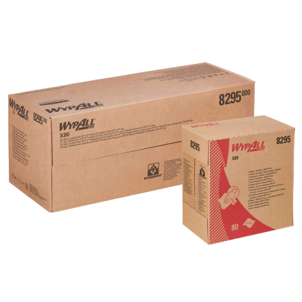 8295 Протирочный материал в коробке WypAll® X80 голубой (5 кор х 80 л)