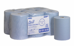 6658 Бумажные полотенца в рулонах Scott® Slimroll голубые 1 слой (6 рул х 165 м)