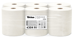 K304 Бумажные полотенца в рулонах Veiro Premium белые 2 слоя (6 рул х 150 м)