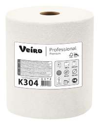 K304 Бумажные полотенца в рулонах Veiro Premium белые 2 слоя (6 рул х 150 м)