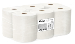 K304 Бумажные полотенца в рулонах Veiro Premium белые 2 слоя (6 рул х 150 м)