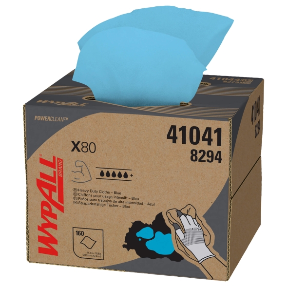 8294 Протирочный материал в коробке WypAll® X80 голубой (1 кор х 160 л)