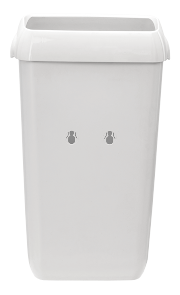 Мусорное ведро пластиковое Veiro Professional Mid Bin белое 23 литра