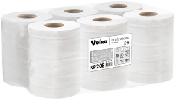KP208 Бумажные полотенца в рулонах с центральной вытяжкой Veiro Comfort белые 2 слоя (6 рул х 100 м)