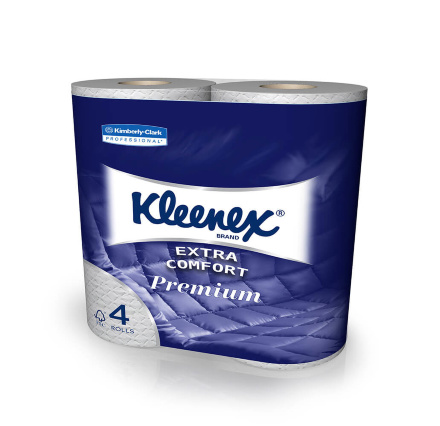 Туалетная бумага в стандартных рулонах 8484 Kleenex Premium Extra Comfort четырёхслойная от Kimberly-Clark Professional (24 рул х 19,2 м)