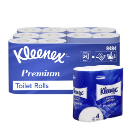 8484 Туалетная бумага в стандартных рулонах Kleenex® Premium Extra Comfort 4 слоя (24 рул х 19,2 м)