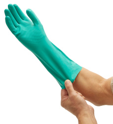 Перчатки химически стойкие KleenGuard® G80, нитриловые, длина 33 см (60 пар)
