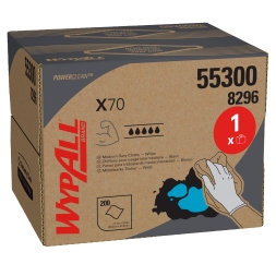 8296 Протирочный материал в коробке WypAll® X70 белый (1 кор х 192 л)